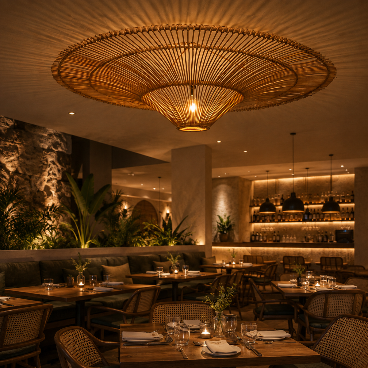 LIMELIGHT Solara 36" – Cane Pendant Light