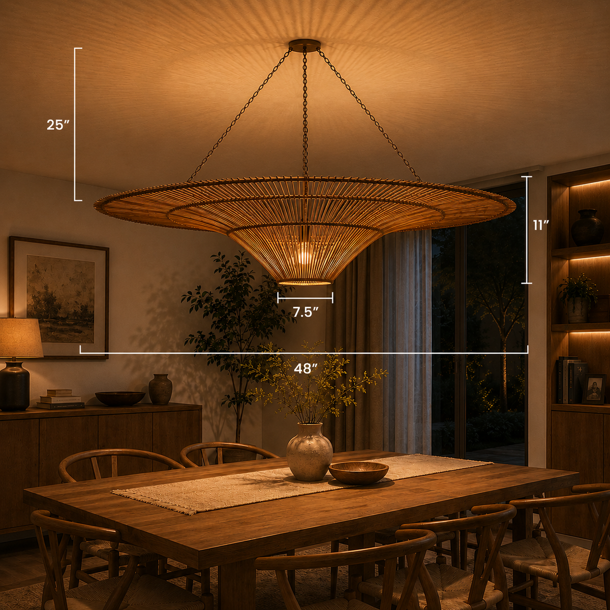 LIMELIGHT Solara 48" – Cane Pendant Light