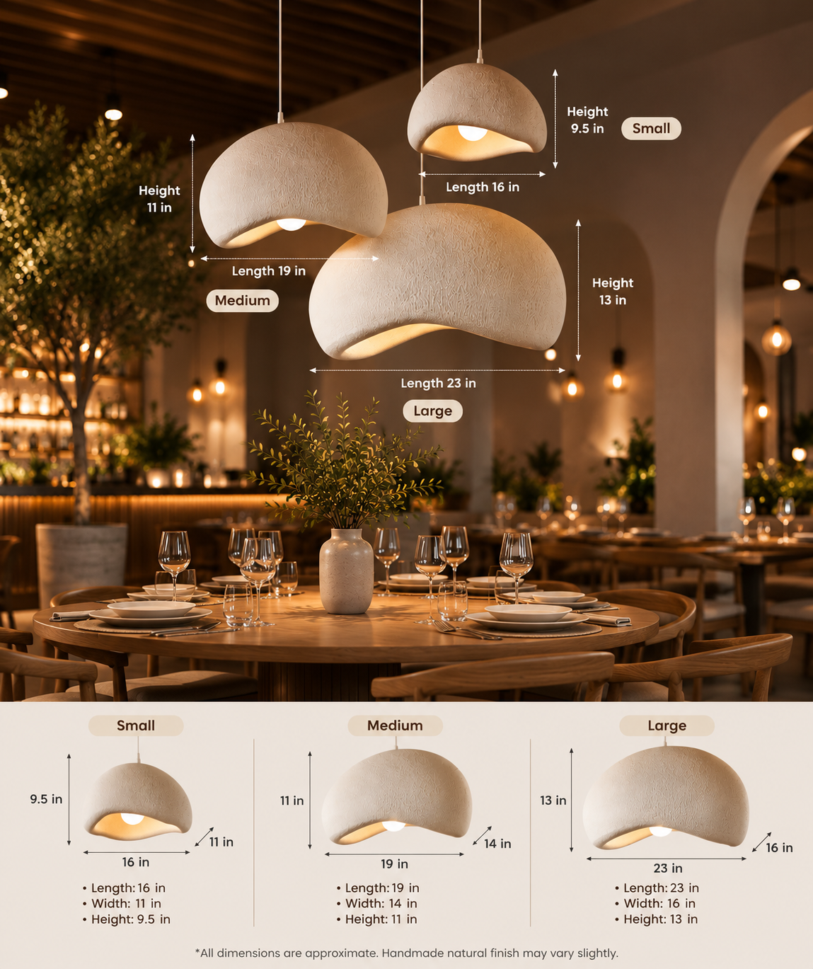 LIMELIGHT Oria – Sculptural Paper Mache Light