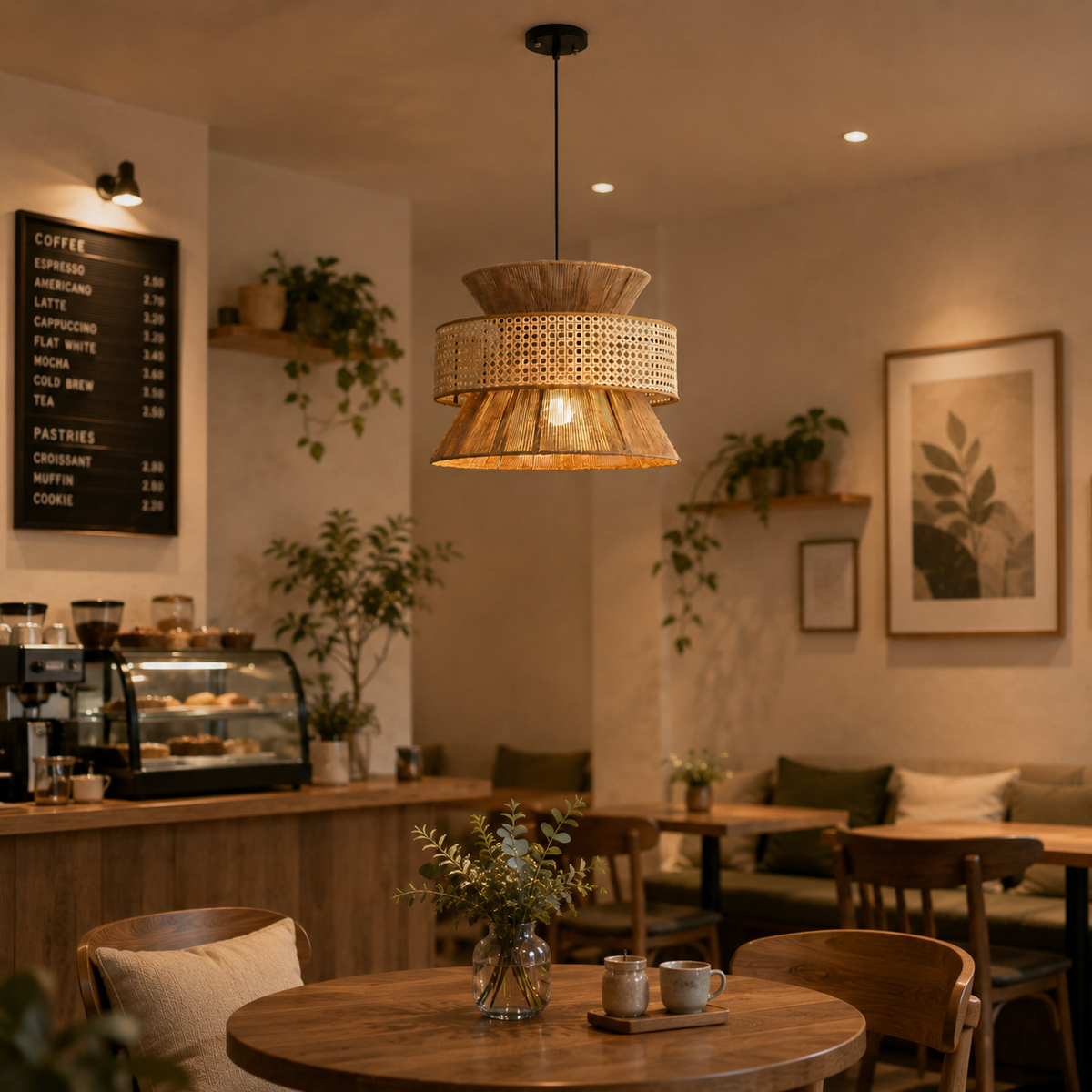 LIMELIGHT Elara – Woven Rattan Pendant Light
