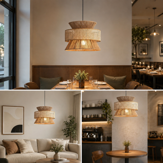 LIMELIGHT Elara – Woven Rattan Pendant Light